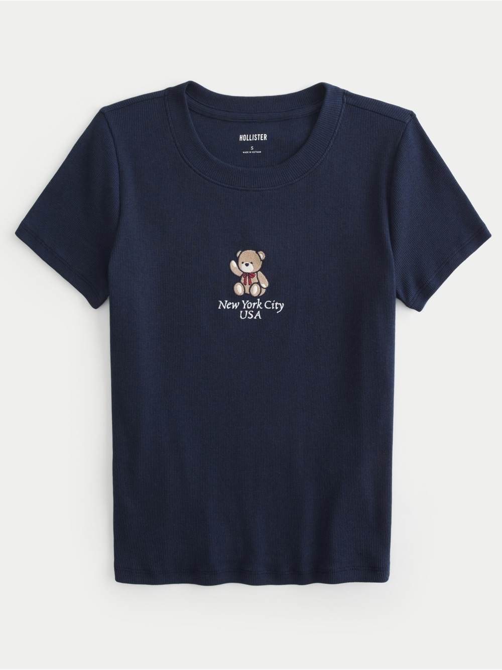Hollister Ribbed Longer-Length New York City Graphic Baby Tee